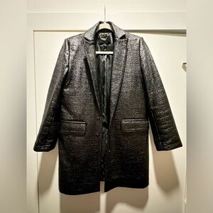 RACHEL COMEY OVERSIZED BLACK FOIL BLAZER SIZE 2